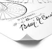 1888  High Wheeler Bicycle Patent Art Print (Hoek)