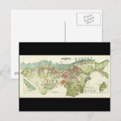 1888 Kaart van Göteborg Zweden door Ludvig Simon (Voorkant / Achterkant)