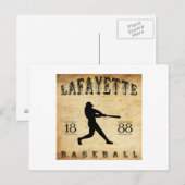 1888 Lafayette Indiana Baseball Briefkaart (Voorkant / Achterkant)