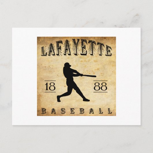 1888 Lafayette Indiana Baseball Briefkaart (Voorkant)