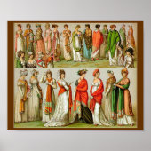 1888 Regency Shawls, Mode Drawing Poster (Voorkant)
