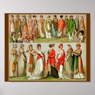 1888 Regency Shawls, Mode Drawing Poster
