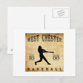 1888 West Chester Pennsylvania Baseball Briefkaart (Voorkant / Achterkant)