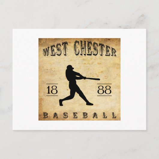 1888 West Chester Pennsylvania Baseball Briefkaart (Voorkant)