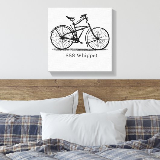 1888 Whippet Canvas Afdruk (Insitu (Slaapkamer))