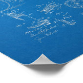 1889  blauwdruk voor fietspatronen afdrukken poster (Hoek)