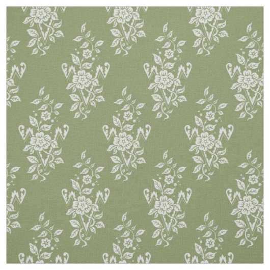 1889 Bloemen, Groen Stof (Swatch)