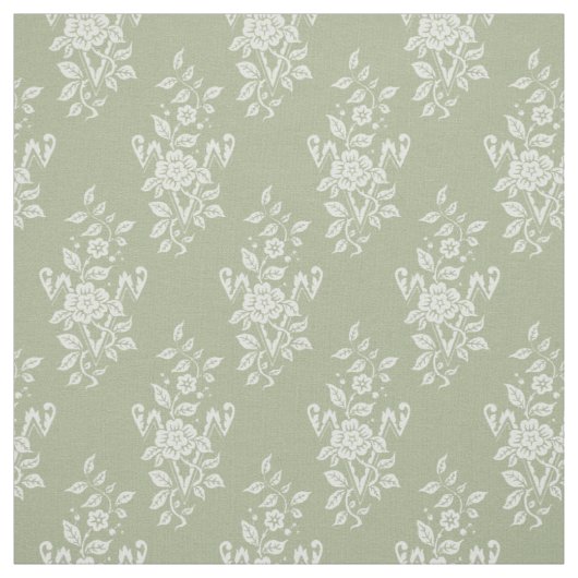 1889 Bloemen, Lentegroen Stof (Swatch)