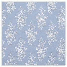 1889 Bloemen, Poeder blauw Stof