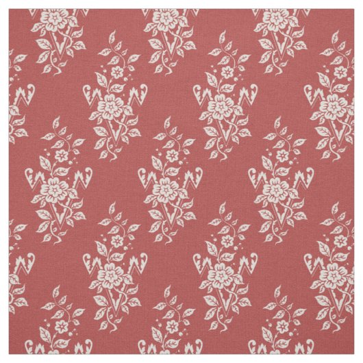 1889 Bloemen, Rood Stof (Swatch)