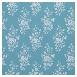 1889 Bloemen, Turquoise Stof