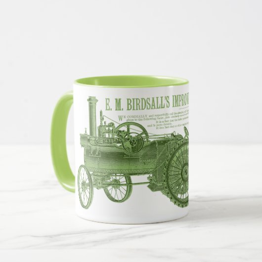 1889 Boerderij van de Steamtractietrager van Birds Mok (Voorkant links)