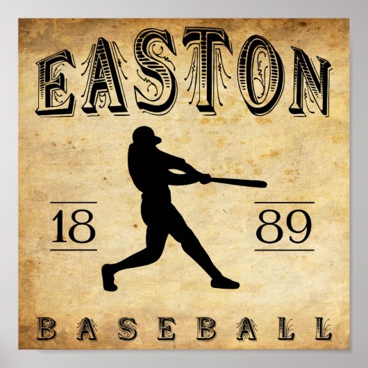 1889 Easton New Jersey Baseball Poster (Voorkant)