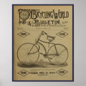 1889  fietsenmagazijn en kunstwerk Poster (Voorkant)