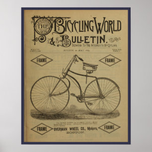 1889  fietsenmagazijn en kunstwerk Poster