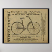1889  fietsenmagazijn en kunstwerk Poster (Voorkant)
