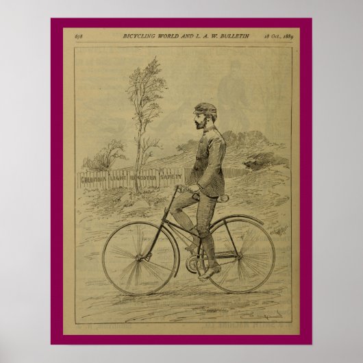 1889  fietsenmagazijn en kunstwerk Poster (Voorkant)