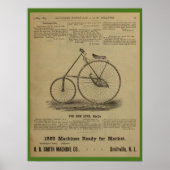 1889  fietsenmagazijn en kunstwerk Poster (Voorkant)
