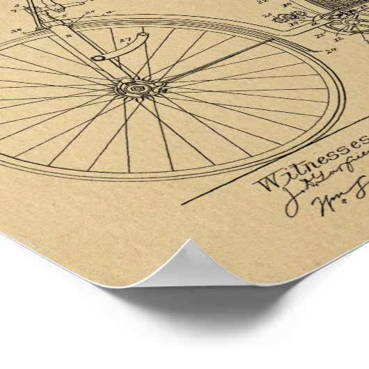 1889  fietsklep voor dress-patentkunst poster (Hoek)