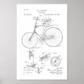 1889  fietsvelocipede-patentkunst poster (Voorkant)