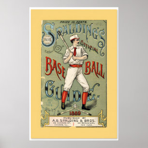 1889 Honkbal Spalding's Gids Omslag Vintage Stijl Poster