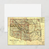 1889 Indische Territoriale kaart (Voorkant / Achterkant)