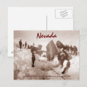 1889 Nevada Briefkaart treinwrak (Voorkant / Achterkant)