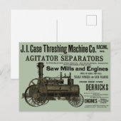 1889 Schotelmachine voor het Boerderij van schroef Briefkaart (Voorkant / Achterkant)