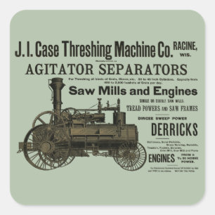 1889 Schotelmachine voor het Boerderij van schroef Vierkante Sticker
