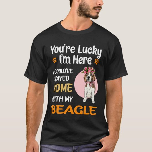 188 U hebt geluk met mijn Beagle T-shirt (Voorkant)