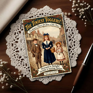 1890 Antieke Kleinste Kledingwinkel Reclame Briefkaart