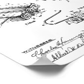 1890 Bicycle High Wheeler Pedal Design Patent Art Poster (Hoek)