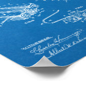 1890 Bicycle High Wheeler Pedal Design Patent Art Poster (Hoek)