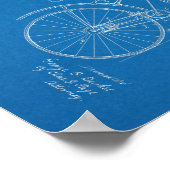 1890  blauwdruk voor fietspatronen afdrukken poster (Hoek)