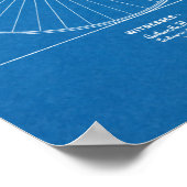 1890 blauwdruk voor fietspatronen afdrukken poster (Hoek)