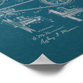 1890  blauwdruk voor fietspatronen poster (Hoek)