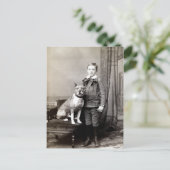1890 Boy en zijn American Staffordshire Terrier Briefkaart (Staand voorkant)