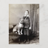 1890 Boy en zijn American Staffordshire Terrier Briefkaart (Voorkant)