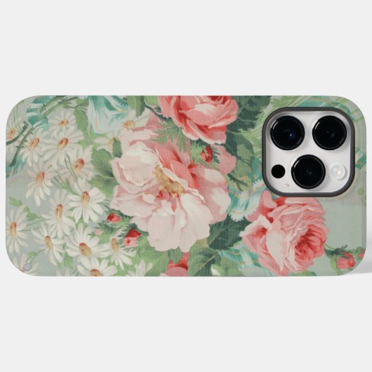 1890 Britse Stof Rozen & Daisies Case-Mate iPhone Case (Achterkant (horizontaal))