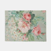 1890 Britse  Stof Rozen & Daisies Deurmat (Voorkant)