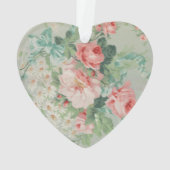 1890 Britse  Stof Rozen & Daisies Ornament (achterkant)