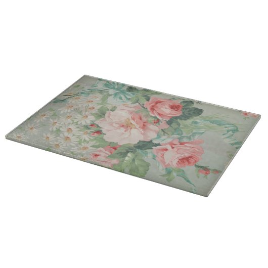 1890 Britse Stof Rozen & Daisies Snijplank (Hoek)