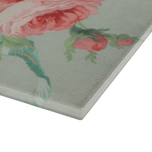 1890 Britse  Stof Rozen & Daisies Snijplank (Hoek)