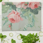 1890 Britse  Stof Rozen & Daisies Theedoek (Gevouwen)