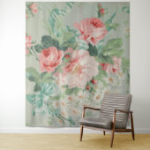 1890 Britse Stof Rozen & Daisies Wandkleed (In situ)