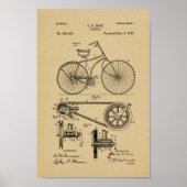 1890  brochure met fietspatroon poster (Voorkant)