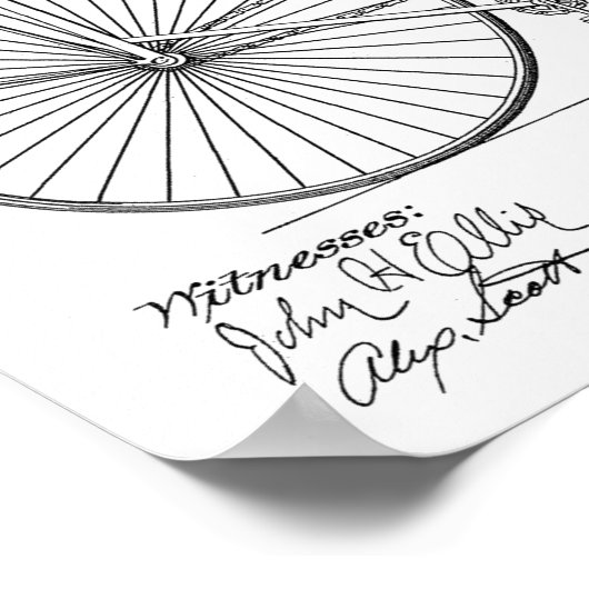 1890  brochure met fietspatroon poster (Hoek)