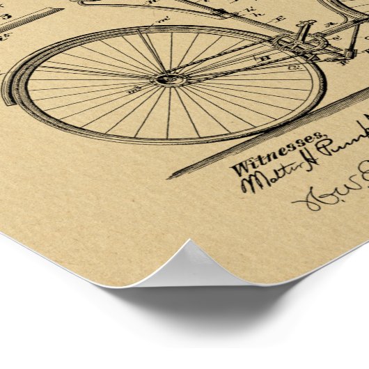 1890  brochure met wielremdesign — Kunstafdrukken Poster (Hoek)