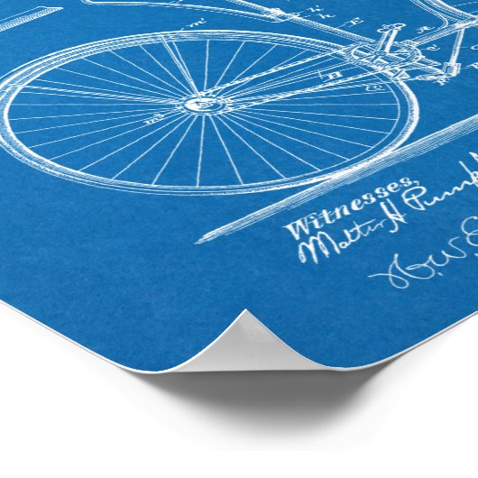 1890  brochure met wielremdesign — Kunstafdrukken Poster (Hoek)