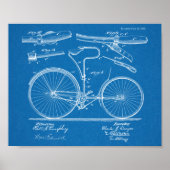 1890  brochure met wielremdesign — Kunstafdrukken Poster (Voorkant)